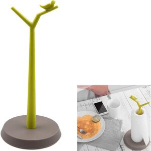 SERBIA Vert 1 pièce porte-serviettes en papier de cuisine - porte-serviettes en papier sur pied vertical avec fond antidérapant décoration d'oiseau adapté SERBIA Vert 1 pièce porte-serviettes en papier de cuisine - porte-serviettes en papier sur pied vertical avec fond antidérapant décoration d'oiseau adapté