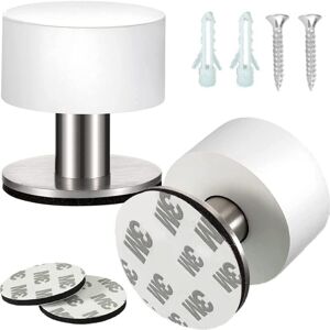 Linghhang - 2 Pieces Door Stop, Stainless Steel Door Stop, Door Stop, 1.57 x 1.65 Inch, Dual-Use Door Stop with Sound Dampener (White) Linghhang - 2 Pieces Door Stop, Stainless Steel Door Stop, Door Stop, 1.57 x 1.65 Inch, Dual-Use Door Stop with Sound Dampener (White)