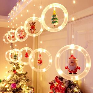 Linghhang - Warm White led Christmas Decorative Lights, 3m10 Ring String Lights, with Christmas Statue Lights, Home Party Decoration Linghhang - Warm White led Christmas Decorative Lights, 3m10 Ring String Lights, with Christmas Statue Lights, Home Party Decoration