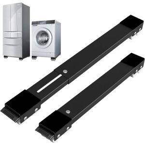 TINOR Washing machine base with brake, adjustable mobile base for washing machine, dryer, refrigerator, load 300 kg, black TINOR Washing machine base with brake, adjustable mobile base for washing machine, dryer, refrigerator, load 300 kg, black