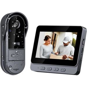 SEVENGIRL Wireless Doorbell with 1080P Waterproof Outdoor Camera, Wireless Video Intercom with 4.3" Screen, 170° Viewing Angle, Video Doorbell for Home, SEVENGIRL Wireless Doorbell with 1080P Waterproof Outdoor Camera, Wireless Video Intercom with 4.3" Screen, 170° Viewing Angle, Video Doorbell for Home,