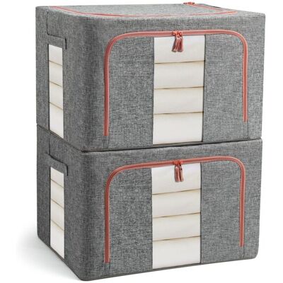 TINOR Foldable and Rigid Storage Bags for Duvets, Grey (24L) TINOR Foldable and Rigid Storage Bags for Duvets, Grey (24L)
