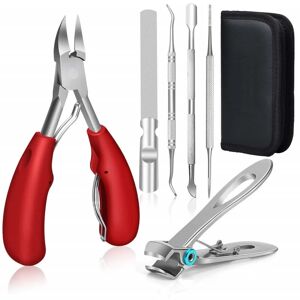 Denuotop - Professional Nail Clippers Set, Super Sharp Nail Clippers for Thick Hard Ingrown Toenails Stainless Steel Pedicure Nail Clippers Nail