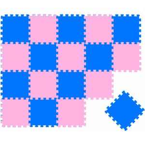 Littletom - 18 Pieces Baby Play Mat - 30x30 Puzzle Mats Soft Playmat Interlocking Foam Tiles - bunt