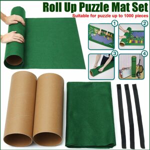 INSMA Puzzle Mat Roll Up Puzzle Pad Blanket Storage Felt Mat Set Puzzles Saver holds up to 1000 pieces 61.5x78cm (Red, Type3 up to 1000 pieces)