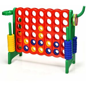 Costway - Giant 4 in a Row Jumbo 4-to-Score Chess Set Large Family Indoor Outdoor Game Toy Costway - Giant 4 in a Row Jumbo 4-to-Score Chess Set Large Family Indoor Outdoor Game Toy