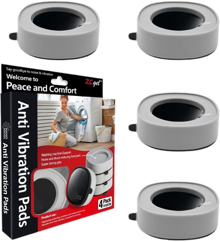 COOCHEER Pack Anti-Vibration Washer Dryer Pads, Shock Absorption and Noise Reduction to Prevent Moving and Shaking in Your Home.