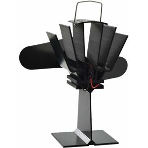 Berkfield Home - Mayfair Heat Powered Stove Fan 2 Blades Black