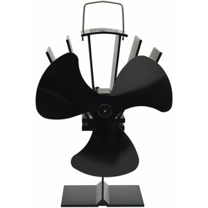 Berkfield Home - Mayfair Heat Powered Stove Fan 3 Blades Black