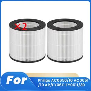 TLILY 2 Pcs Cleaner Filter for AC0650/10 AC0651/10 Air/FY0611 FY0611/30 Air Purifier Replacement Spare Parts