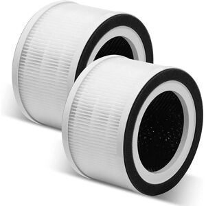 TLILY 2Pack Replacement True HEPA Filter Compatible for Fillo//Allo Air Purifier 3-Stage Filtration Accessories