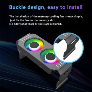 Tlily - D50 argb Sync Heatsink Cooler 4Pin Memory Module Cooling Dual Fans Light Radiator a