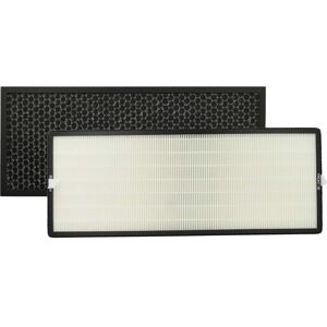 vhbw 2 Part Filter Set compatible with Rowenta Intense Pure Air Home Connect PU6180 Air Purifier - HEPA filter, activated carbon filter