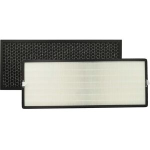 vhbw 2 Part Filter Set compatible with Rowenta Intense Pure Air XL PU6010, PU6020, PU6015 Air Purifier - activated carbon filter, HEPA filter