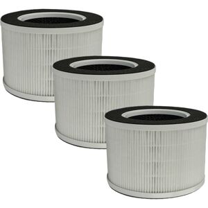 Vhbw - 3x Air Filter Replacement for Medion 50065982 for Air Purifier - Combi Filter Pre Filter + hepa + Activated Carbon