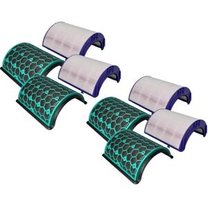 4 Part Filter Set compatible with Dyson Pure Cool DP05, TP05, DP04, TP04 Air Purifier - activated carbon filter, hepa filter - Vhbw