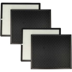 vhbw 4 Part Filter Set compatible with Levoit LV-PUR131, LV-PUR131S, LV-PUR13 Air Purifier - activated carbon filter, HEPA filter