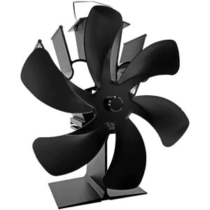 Ikodm - Wood Stove Fan 6 Blades Heat Powered Fireplace Fan Quiet Fan Fireplace and Stove Accessory