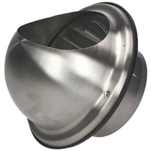 Awenta - 160mm Air Ejector Stainless Steel Duct Cap Semicircular Outside Box Casing Cover Awenta - 160mm Air Ejector Stainless Steel Duct Cap Semicircular Outside Box Casing Cover