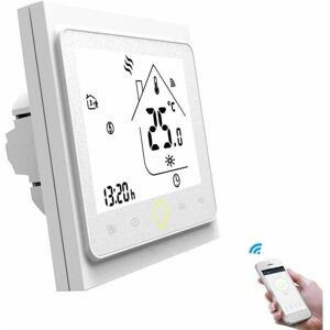 BEIJIYI 5A WiFi Smart Thermostat for Underfloor Heating, Programmable Room Thermostat Compatible with Alexa Echo/Google Home/Smart Life/Tuya AP (White) BEIJIYI 5A WiFi Smart Thermostat for Underfloor Heating, Programmable Room Thermostat Compatible with Alexa Echo/Google Home/Smart Life/Tuya AP (White)