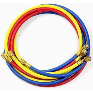 TEHTUY 60" Air Conditioning Refrigerant Charging Hose for R134a R12 R22 R502, (600-3000) Psi AC Fluoride Filling Pipe Tube 1/4" SAE Flare Thread (Tricolor) TEHTUY 60" Air Conditioning Refrigerant Charging Hose for R134a R12 R22 R502, (600-3000) Psi AC Fluoride Filling Pipe Tube 1/4" SAE Flare Thread (Tricolor)