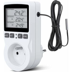 WOIYIC Digital Temperature Controller, Thermostat Socket Heating Cooling LCD Temperature Controller, 200v-250v for Closed Temperature Controller WOIYIC Digital Temperature Controller, Thermostat Socket Heating Cooling LCD Temperature Controller, 200v-250v for Closed Temperature Controller