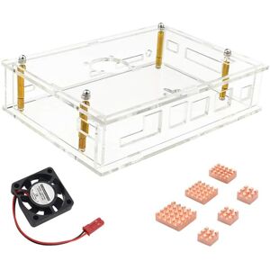 Tlily - For Banana Pi -F3 Acrylic Case Transparent Shell Protective Box Optional Cooling Fan Development Board Tlily - For Banana Pi -F3 Acrylic Case Transparent Shell Protective Box Optional Cooling Fan Development Board