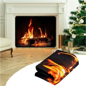 Cyslmuk - Magnetic Fireplace Mantel and Fireplace Barrier Cover Can Prevent Heat Loss at Night 86x115cm Cyslmuk - Magnetic Fireplace Mantel and Fireplace Barrier Cover Can Prevent Heat Loss at Night 86x115cm