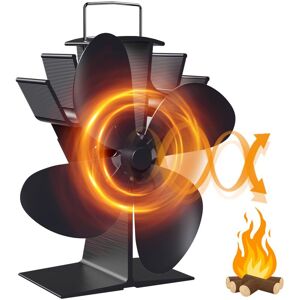 BEIJIYI Wood Stove Fan, Heat Powered Fan, 4-Blade Quiet Fan for Pipe/Pellet/Gas/Log/Pellet Stove Fireplace BEIJIYI Wood Stove Fan, Heat Powered Fan, 4-Blade Quiet Fan for Pipe/Pellet/Gas/Log/Pellet Stove Fireplace
