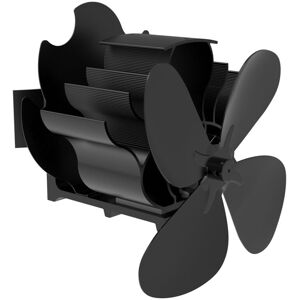 TLILY Wood Stove Fan Heat Powered Fireplace 4 Blades Accessories Silent Operation Log Burner TLILY Wood Stove Fan Heat Powered Fireplace 4 Blades Accessories Silent Operation Log Burner