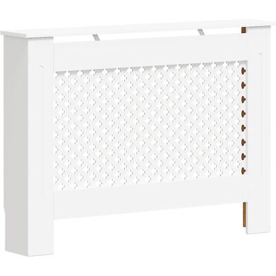 vidaXL White MDF Radiator Cover - Wall Shelf & Cabinet - Modern, Durable, Easy to Assemble vidaXL White MDF Radiator Cover - Wall Shelf & Cabinet - Modern, Durable, Easy to Assemble