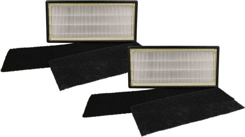 4 Part Filter Set Replacement for Honeywell RPAP-9071/16200 for air purifier - Pre Filter, Active Carbon+HEPA - Vhbw