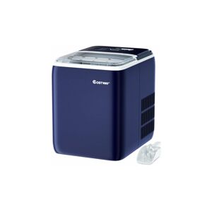 GYMAX 2.6L Portable Ice Machine w/ Ice Yield 20kg per Day 8.5 Mins per Cycle Self-Cleaning Home Bar Office Blue