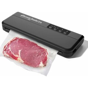 Groofoo - Electric Food Vacuum Sealer Machine 360W Dry and Wet Food Vacuum Sealer -60 kpa with Pulse Function Included 10 pcs Vacuum Bags for Meat