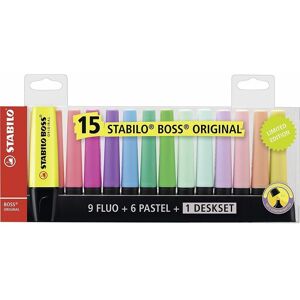 Boss original Highlighter Deskset Chisel Tip Assorted Colours (p - Assorted - Stabilo