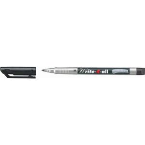 Write-4-All Medium Permanent Marker 1mm Line Black (Pack 10) - Black - Stabilo