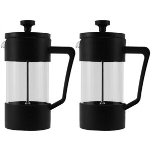 Tlily - 2X French Press Coffee and Tea Maker, Thickened Borosilicate Glass Coffee Maker Rust-Free Dishwasher Safe, Black Tlily - 2X French Press Coffee and Tea Maker, Thickened Borosilicate Glass Coffee Maker Rust-Free Dishwasher Safe, Black