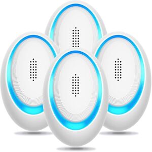 Cyslmuk - 4 Pack Ultrasonic Insect Repellent, Electronic Mouse Trap for Indoor, Mosquito and Spider Repellent Insert, Effective Rodent Repellent Cyslmuk - 4 Pack Ultrasonic Insect Repellent, Electronic Mouse Trap for Indoor, Mosquito and Spider Repellent Insert, Effective Rodent Repellent