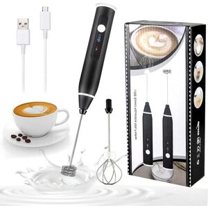 Ccykxa - Black) Electric Milk Frother, usb Rechargeable Milk Frother and Mini Electric Whisk with Dual Whisk Head, Stainless Steel Mixer for Coffee, Ccykxa - Black) Electric Milk Frother, usb Rechargeable Milk Frother and Mini Electric Whisk with Dual Whisk Head, Stainless Steel Mixer for Coffee,