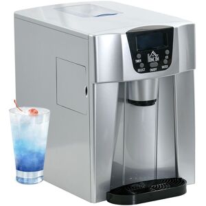 Homcom - Ice Maker Machine and Water Dispenser No Plumbing Required Silver Homcom - Ice Maker Machine and Water Dispenser No Plumbing Required Silver