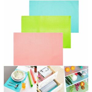 HÉLOISE 16 Pieces Non-slip Fridge Mat Fridge, Washable DIY Cupboard Shoe Mat Table Mat Drawer Mat with 3 Colors