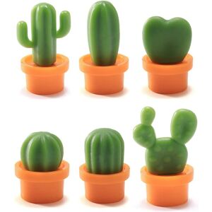 AOUGO 6Pcs Cactus Shape Fridge Magnets Cute Fridge Magnets Refrigerator Stickers for Whiteboard Cabinets Notes Calendar Office Home Decoration