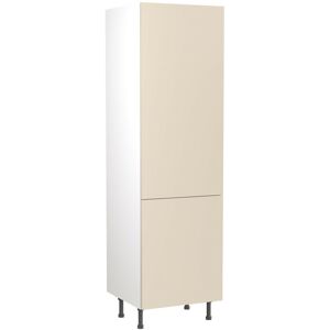 Quick Build Full Kitchen Base / Wall / Tall Unit Set - Cashmere Matt - Slab Doors Fridge & Freezer Tall Housing Unit 600mm - Kitchen Kit