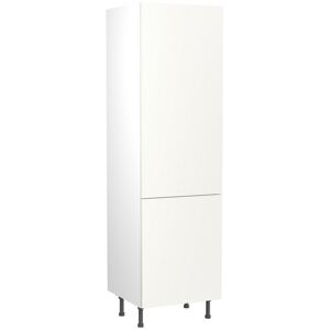 Quick Build Full Kitchen Base / Wall / Tall Unit Set - White Matt - Slab Doors Fridge & Freezer Tall Housing Unit 600mm - Kitchen Kit