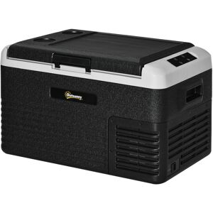 Outsunny - Car Refrigerator 12V Portable Freezer for Camping, Driving, Picnic 30L - Grey and Black
