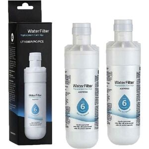 CYSLMUK LT1000P Refrigerator Water Filter, 2 Pack, ADQ747935, Replaces LT1000P/PC/PCS, MDJ64844601, ADQ74793501, ADQ7479350