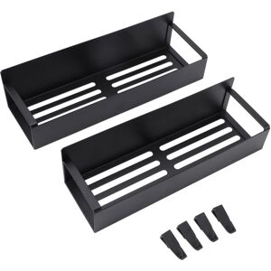 GROOFOO 2PCS Magnetic Spice Rack for Refrigerator Strong Magnetic Shelf with 4 Removable Hooks for Holding Spices Jars Bottle Fridge Organizer Storage Black GROOFOO 2PCS Magnetic Spice Rack for Refrigerator Strong Magnetic Shelf with 4 Removable Hooks for Holding Spices Jars Bottle Fridge Organizer Storage Black