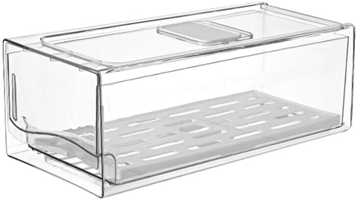 TLILY Refrigerator Organizer Bins with Pull Out Drawers Fridge Produce Drawer Set for Save Vertical Space