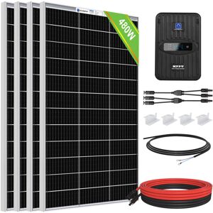 Eco-worthy - 480W 12V Solar Panel Kit Off Grid Battery Charge with 40A mppt Charge Controller For Caravan rv Marine Trailer Camper Van Camping