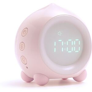 Pesce - Digital alarm clock for children, digital alarm clock, silent alarm clock, with snooze function, sunrise simulator, colorful lights to wake